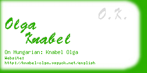olga knabel business card